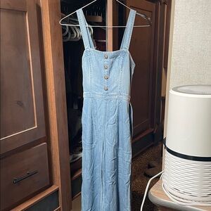Denim Button-Front Dress